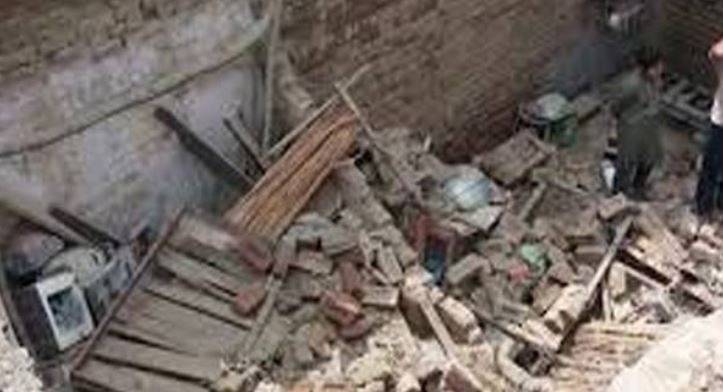 نولکھا، ریلوے روڈ: خستہ حال دو منزلہ مکان کی چھت گرنے کا واقعہ