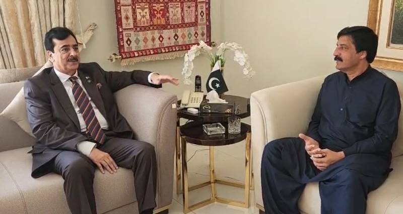 گورنر پنجاب کی چیئرمین سینیٹ سے ملاقات، 14 مقدمات میں باعزت بریت پر مبارکباد