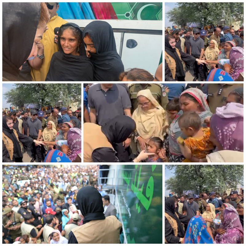 وزیراعلیٰ مریم نواز شریف کا سیلاب متاثرہ علاقوں کا دورہ، فیلڈ ہسپتال اور حفاظتی بند کا معائنہ